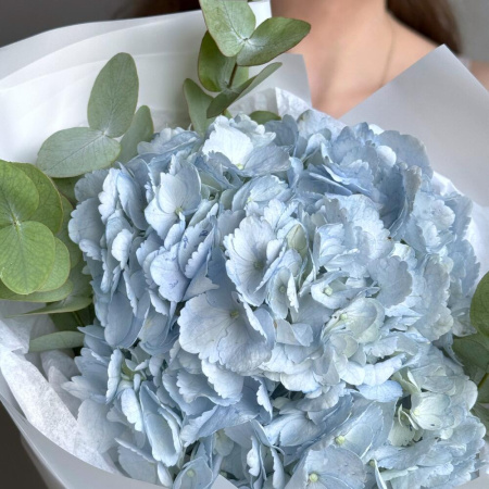 Букет_Нежный букет гортензия и эвкалипт