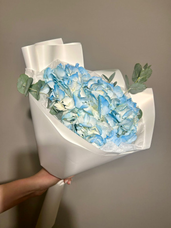 Букет_Нежный букет гортензия и эвкалипт