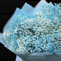 Букет_51 голубой гипсофилы