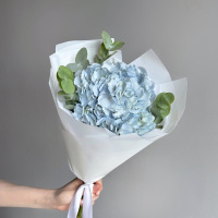 Букет_Нежный букет гортензия и эвкалипт