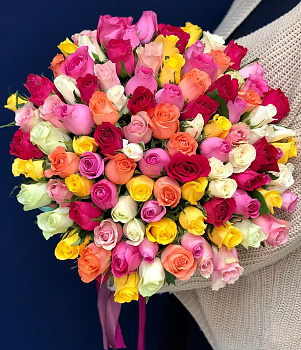 101 роза Кения под ленту